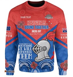 Amazing Aussie Newcastle Knights Anzac Custom Knights Bound Together Sweatshirt