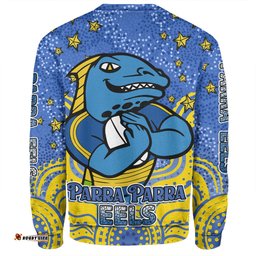 Amazing Aussie Parramatta Eels Custom Custom With Aboriginal Inspired Style Of Dot Painting Patterns  Sweatshirt