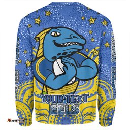 Amazing Aussie Parramatta Eels Custom Custom With Aboriginal Inspired Style Of Dot Painting Patterns  Sweatshirt