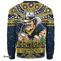 Amazing Aussie North Queensland Cowboys Aboriginal Xmas Special Ugly Christmas Style Sweatshirt