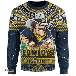 Amazing Aussie North Queensland Cowboys Aboriginal Xmas Special Ugly Christmas Style Sweatshirt