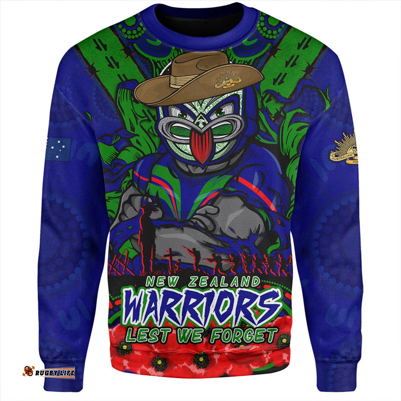 Amazing Aussie New Zealand Warriors Ripped Legacy Of The Game The ANZAC Spirit Lives On Sweatshirt