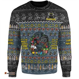 Amazing Aussie Penrith Panthers Christmas Custom Chrissie Spirit Black Sweatshirt