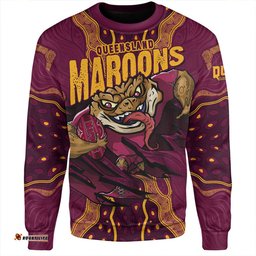 Amazing Aussie Queensland Maroons Maroon Venom QLD Strikeforce Sweatshirt