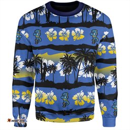 Amazing Aussie Parramatta Eels Sport Tropical Hibiscus and Coconut Trees Sweatshirt