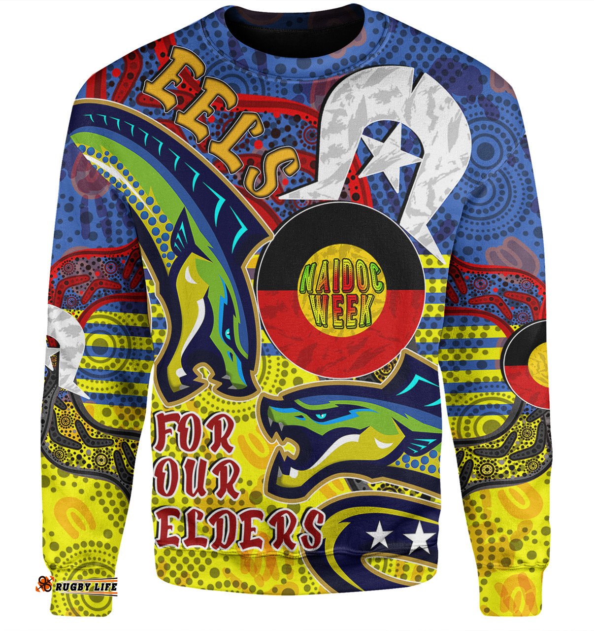 Amazing Aussie Parramatta Eels Naidoc Week Custom Parramatta Eels Naidoc Week For Our Elders With Dot Art Sweatshirt