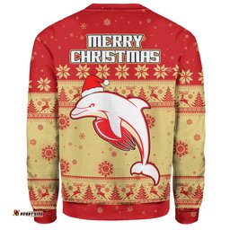 Amazing Aussie Redcliffe Dolphins Christmas Custom Special Ugly Christmas Sweatshirt