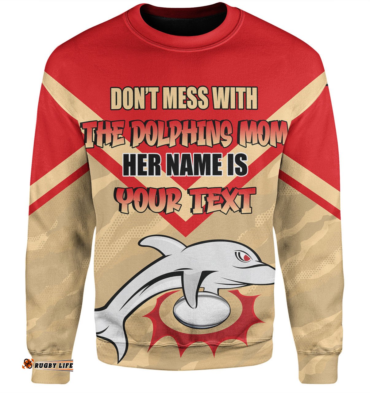 Amazing Aussie Redcliffe Dolphins Mother's Day Screaming Mom and Crazy Fan Sweatshirt