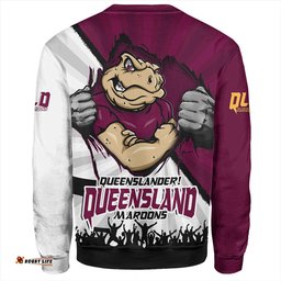 Amazing Aussie Queensland Maroons Origin Battleground Maroons Unleashed Sweatshirt
