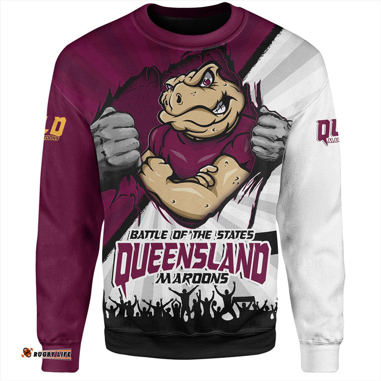 Amazing Aussie Queensland Maroons Origin Battleground Maroons Unleashed Sweatshirt