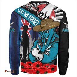 Amazing Aussie Port Adelaide Anzac Day Honor United In Spirit Sweatshirt