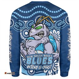 Amazing Aussie New South Wales Blues Aboriginal Inspired Tough Fan Rugby For Life Sweatshirt