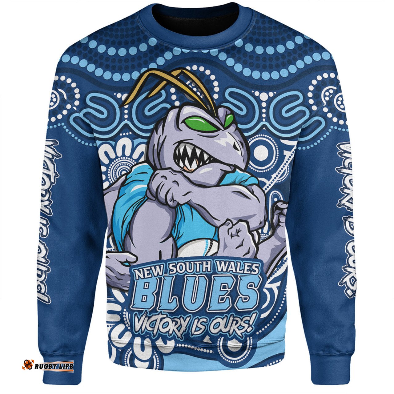 Amazing Aussie New South Wales Blues Aboriginal Inspired Tough Fan Rugby For Life Sweatshirt