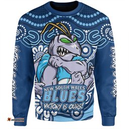 Amazing Aussie New South Wales Blues Aboriginal Inspired Tough Fan Rugby For Life Sweatshirt