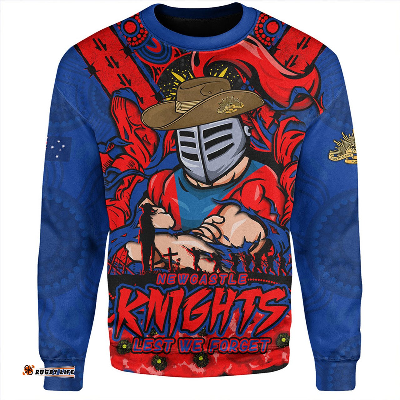 Amazing Aussie Newcastle Knights Ripped Legacy Of The Game The ANZAC Spirit Lives On Sweatshirt