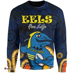 Amazing Aussie Parramatta Eels Custom Parramatta Eels For Life With Naidoc Week Style Sweatshirt