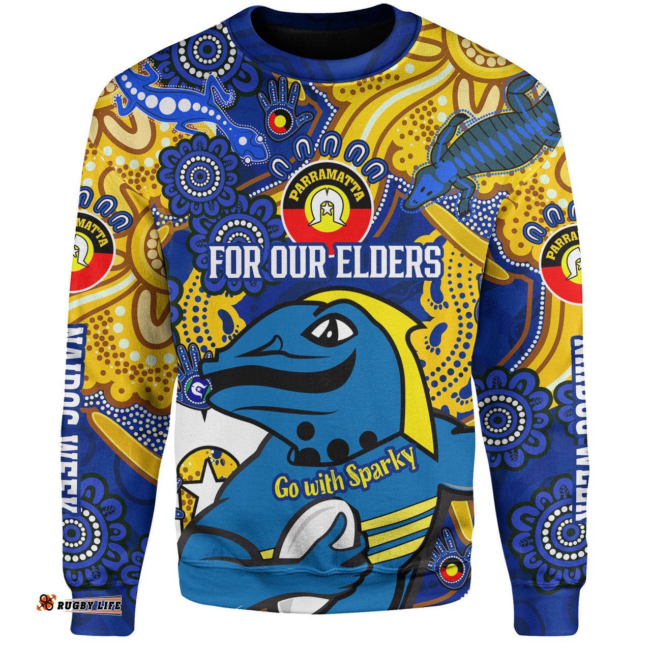 Amazing Aussie Parramatta Eels Naidoc Week Custom For Our Elders Go With Sparky Sweatshirt