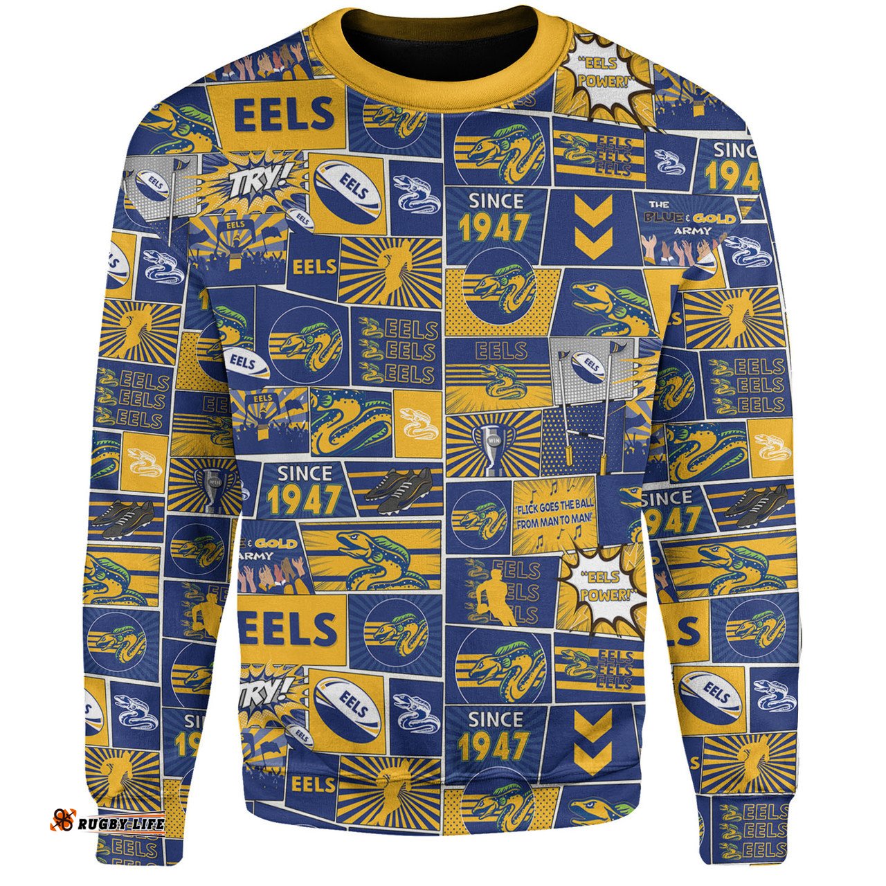 Amazing Aussie Parramatta Eels Sport Team Of Us Die Hard Fan Supporters Comic Style Sweatshirt