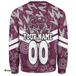 Amazing Aussie Cane Toads Sport Tropical Patterns And Dot Painting Eat Sleep Rugby Repeat Sweatshirt