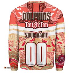 Amazing Aussie Redcliffe Dolphins Custom Redcliffe Dolphins For Life With Aboriginal Style Sweatshirt
