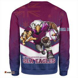 Amazing Aussie Manly Warringah Sea Eagles Manly Warringah Sea Eagles Macost With Australia Flag Sweatshirt