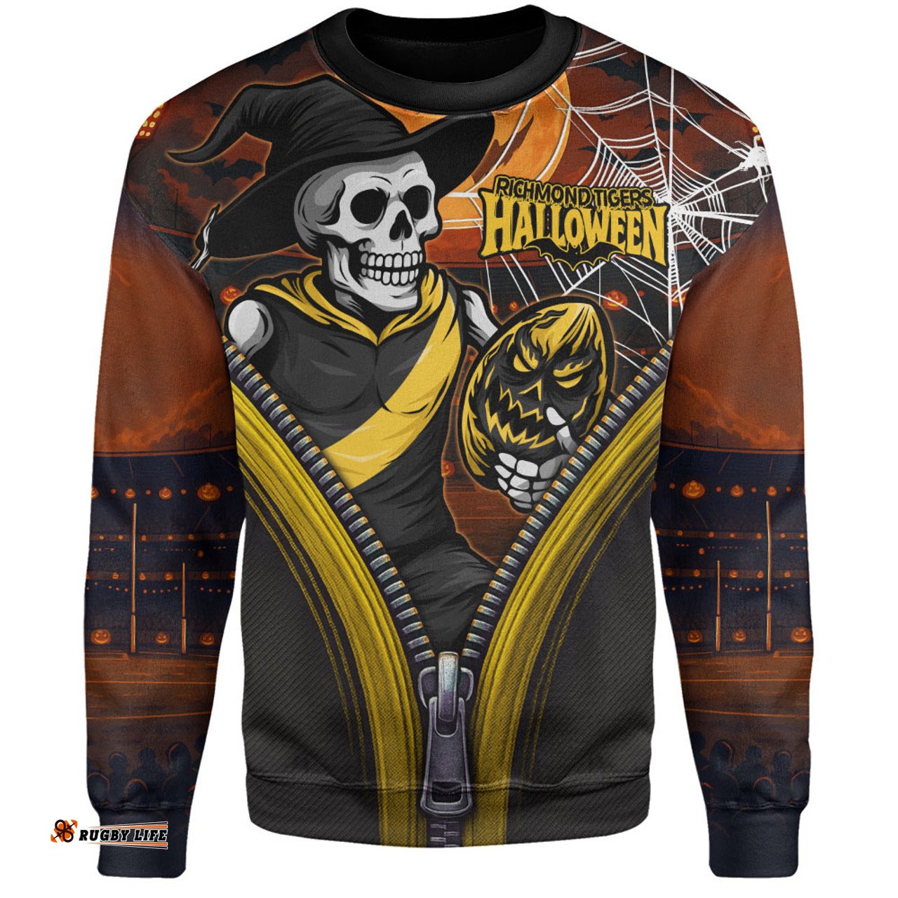 Amazing Aussie Richmond Halloween Night Reaper Zipper Sweatshirt