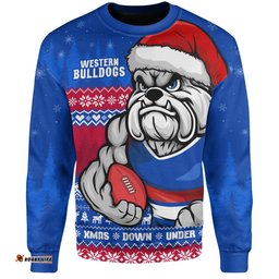 Amazing Aussie Western Bulldogs Merry Christmas Down Under Footy Power Style Sweatshirt