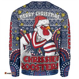 Amazing Aussie Sydney Roosters Christmas Custom Christmas Knit Patterns Vintage Jersey Ugly Sweatshirt