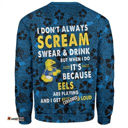 Amazing Aussie Parramatta Eels Sport Scream With Tropical Patterns Sweatshirt