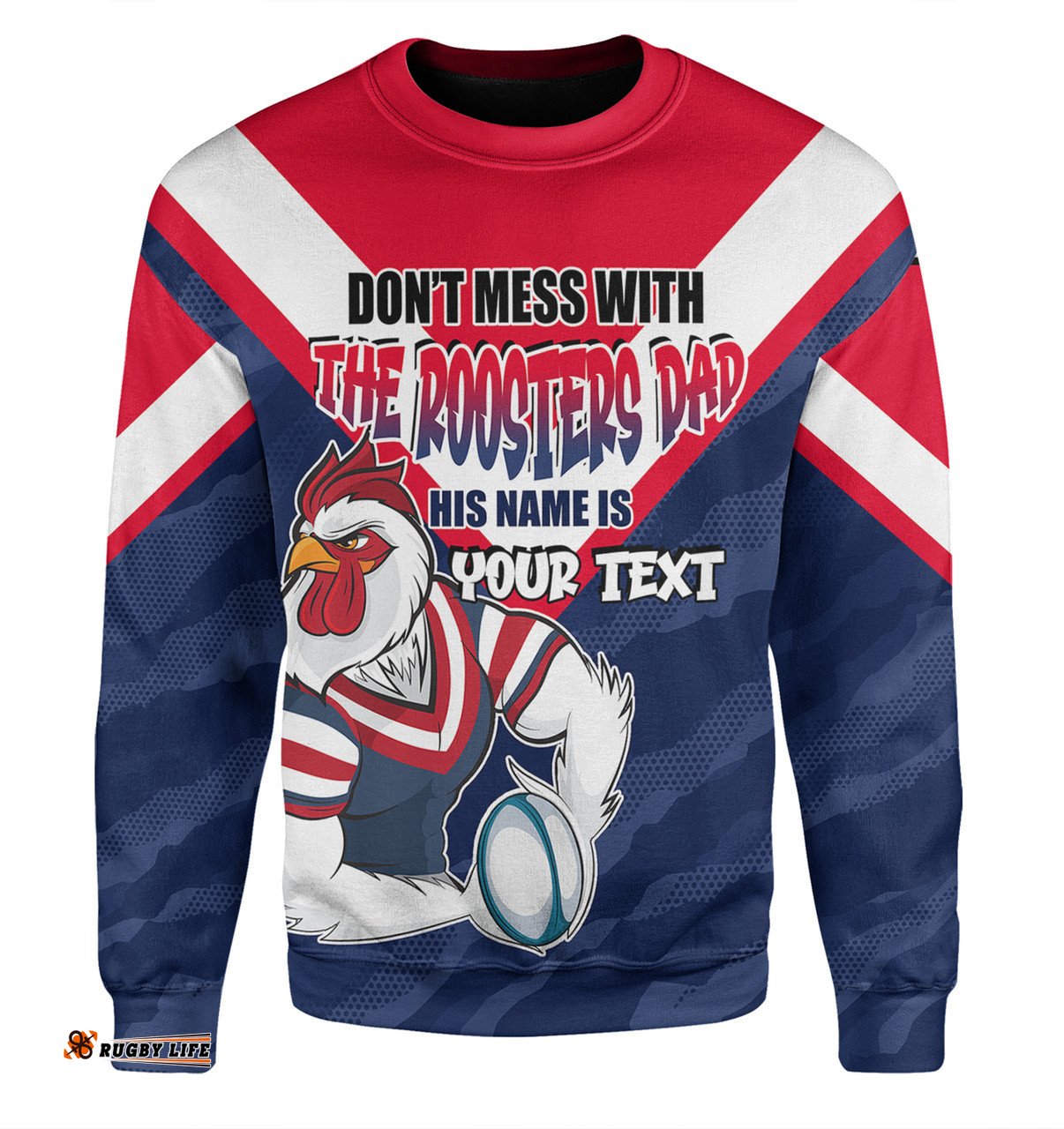 Amazing Aussie Sydney Roosters Father's Day Screaming Dad and Crazy Fan Sweatshirt