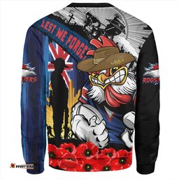 Amazing Aussie Sydney Roosters United In Spirit Anzac Day Tribute Sweatshirt