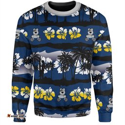 Amazing Aussie North Queensland Cowboys Tropical Hibiscus and Coconut Trees Sweatshirt