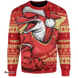 Amazing Aussie Redcliffe Dolphins Ugly Knit Style For Christmas Game Fans Sweatshirt