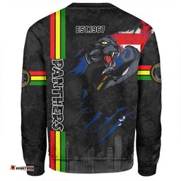 Amazing Aussie Penrith Panthers Happy Australia Day Flag Scratch Style Sweatshirt