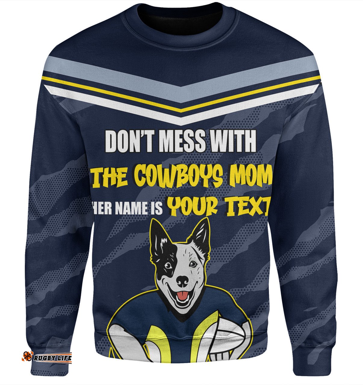 Amazing Aussie North Queensland Cowboys Mother's Day Screaming Mom and Crazy Fan Sweatshirt