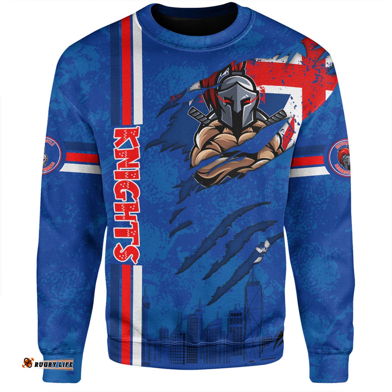 Amazing Aussie Newcastle Knights Happy Australia Day Flag Scratch Style Sweatshirt