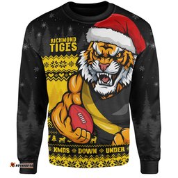 Amazing Aussie Richmond Merry Christmas Down Under Footy Power Style Sweatshirt