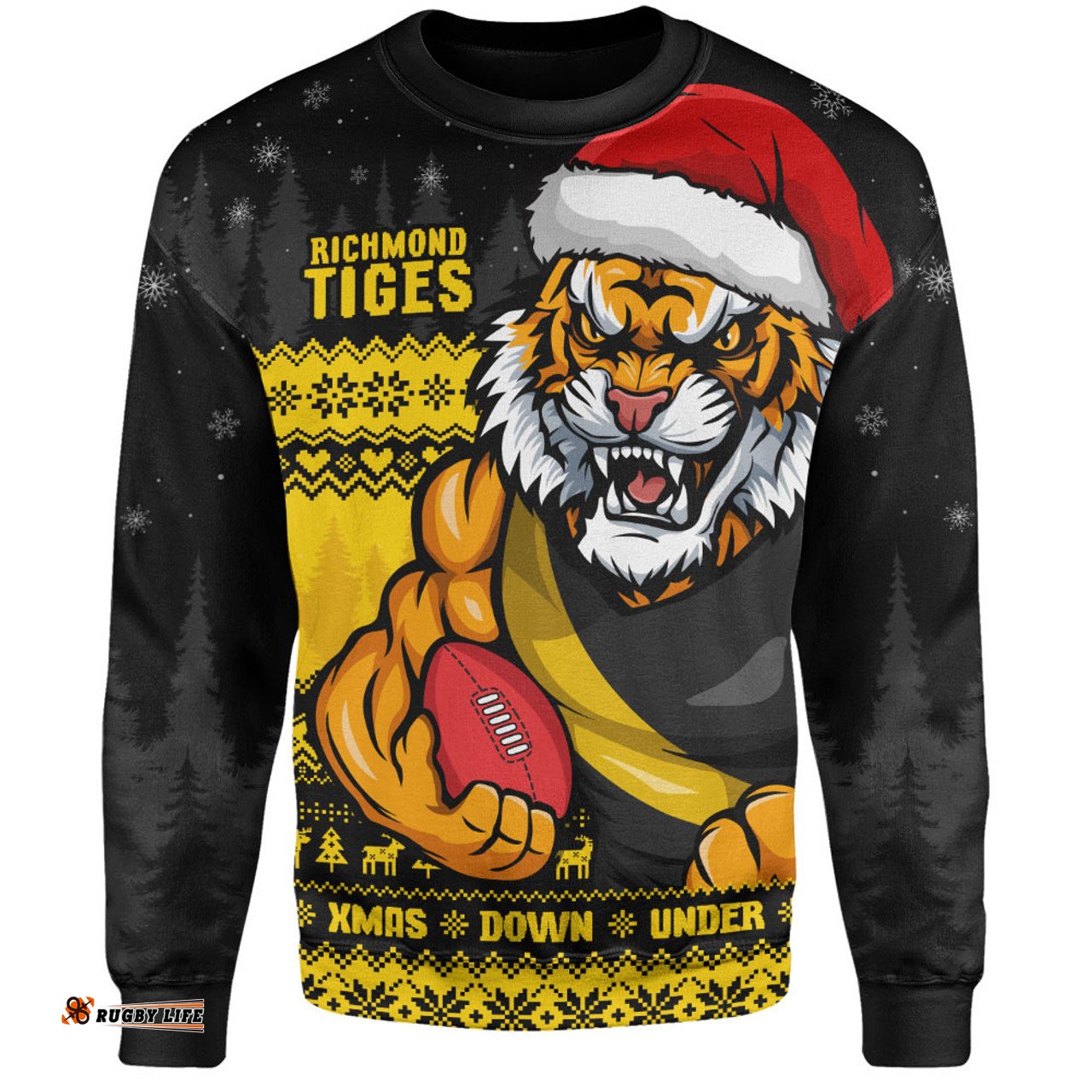 Amazing Aussie Richmond Merry Christmas Down Under Footy Power Style Sweatshirt