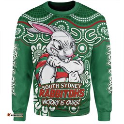 Amazing Aussie South Sydney Rabbitohs Aboriginal Inspired Tough Fan Rugby For Life Sweatshirt