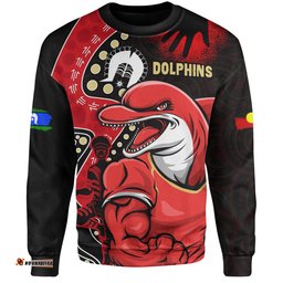 Amazing Aussie Redcliffe Dolphins NAIDOC Indigenous Warrior Spirit Sweatshirt