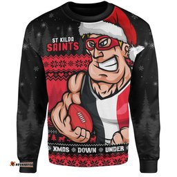 Amazing Aussie St Kilda Merry Christmas Down Under Footy Power Style Sweatshirt