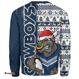 Amazing Aussie North Queensland Cowboys Merry Ugly Xmas Nordic Pattern Style Sweatshirt