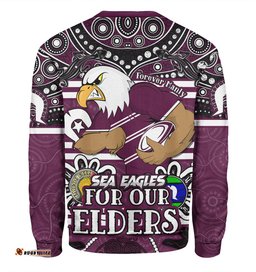 Amazing Aussie Manly Warringah Sea Eagles Custom Manly Warringah Sea Eagles For Our Elders Sweatshirt