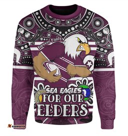 Amazing Aussie Manly Warringah Sea Eagles Custom Manly Warringah Sea Eagles For Our Elders Sweatshirt
