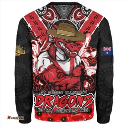 Amazing Aussie St. George Illawarra Dragons Ripped Legacy Of The Game The ANZAC Spirit Lives On Sweatshirt