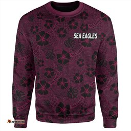 Amazing Aussie Manly Warringah Sea Eagles Scream With Tropical Patterns Sweatshirt