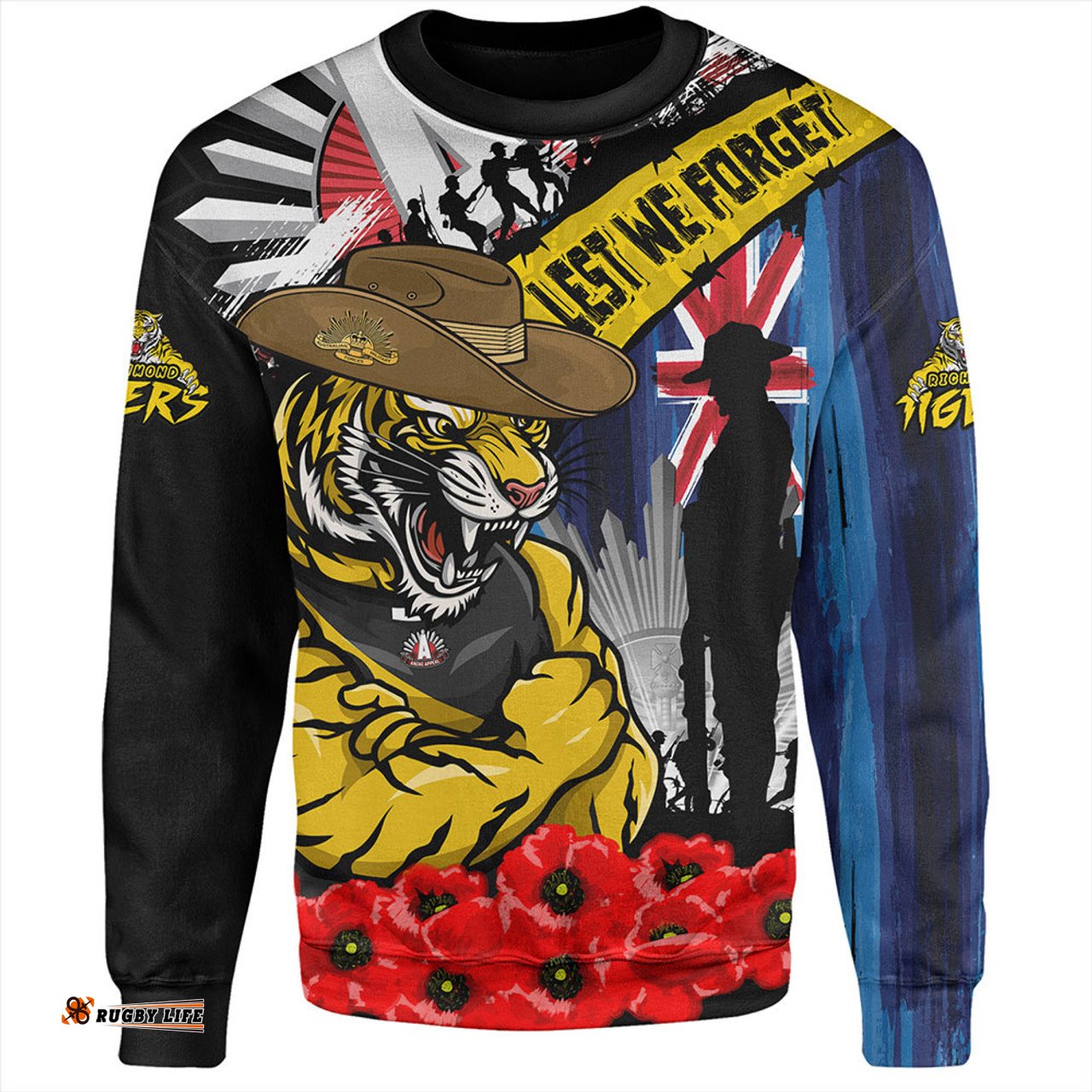 Amazing Aussie Richmond Anzac Day Honor United In Spirit Sweatshirt
