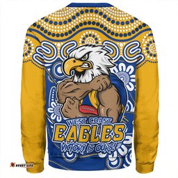 Amazing Aussie West Coast Eagles Aboriginal Inspired Tough Fan Football For Life Sweatshirt