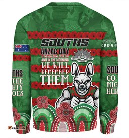 Amazing Aussie South Sydney Rabbitohs Custom Go The Mighty Heroes Sweatshirt