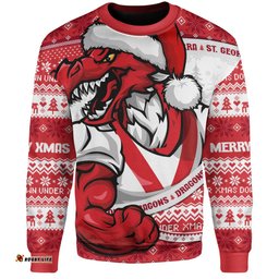 Amazing Aussie St. George Illawarra Dragons Ugly Knit Style For Christmas Game Fans Sweatshirt